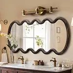 Flowing Contour Accent Mirror in bathroom